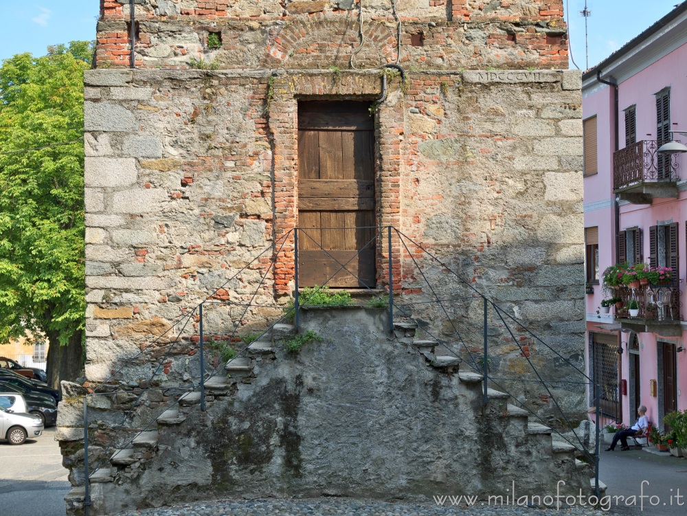 Azeglio (Biella, Italy) - Base of the bell tower of the Church of San Martino